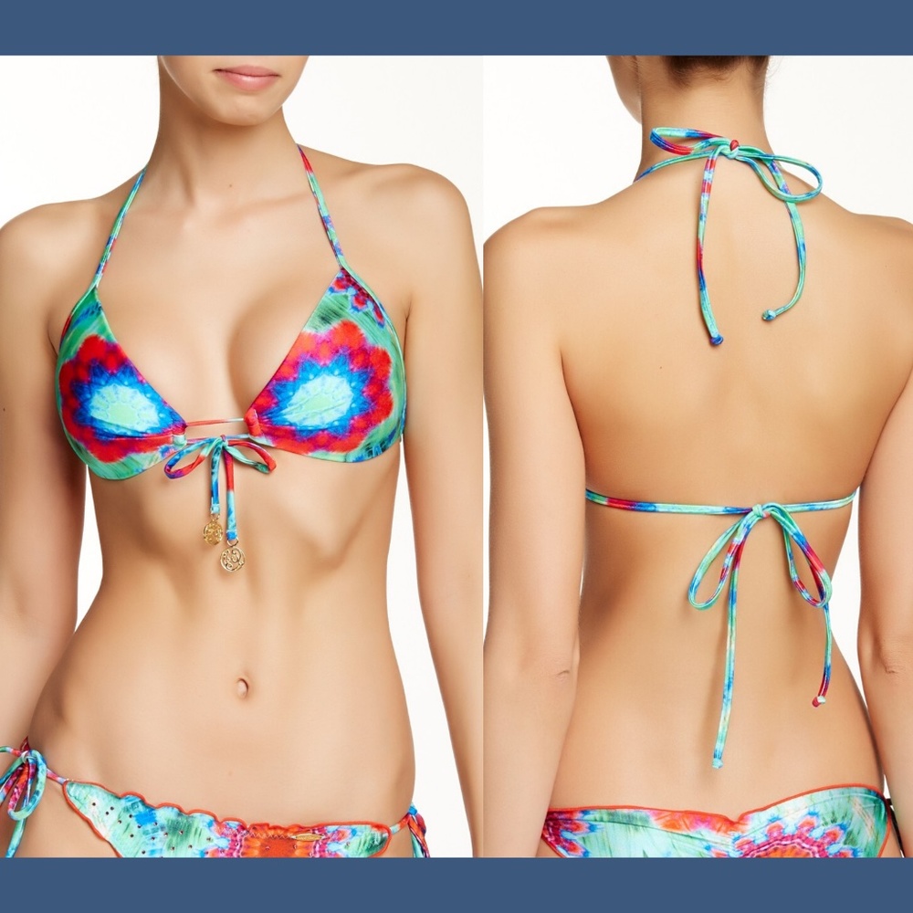 NWT Luli Fama Beach Fever Padded Bikini Top Medium